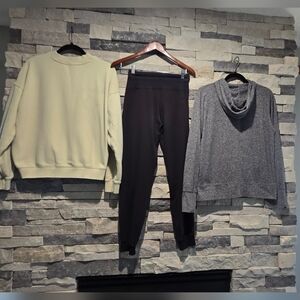 Vuori 3 PC lot Halo Hoodie Daily Joggers Sweatshirt  Med Small DEFECTS